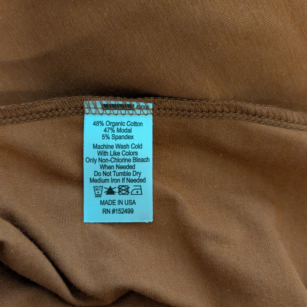 NWT Organic Cotton Amour Vert Terracotta Wrap Midi Dress - Picture 9 of 9